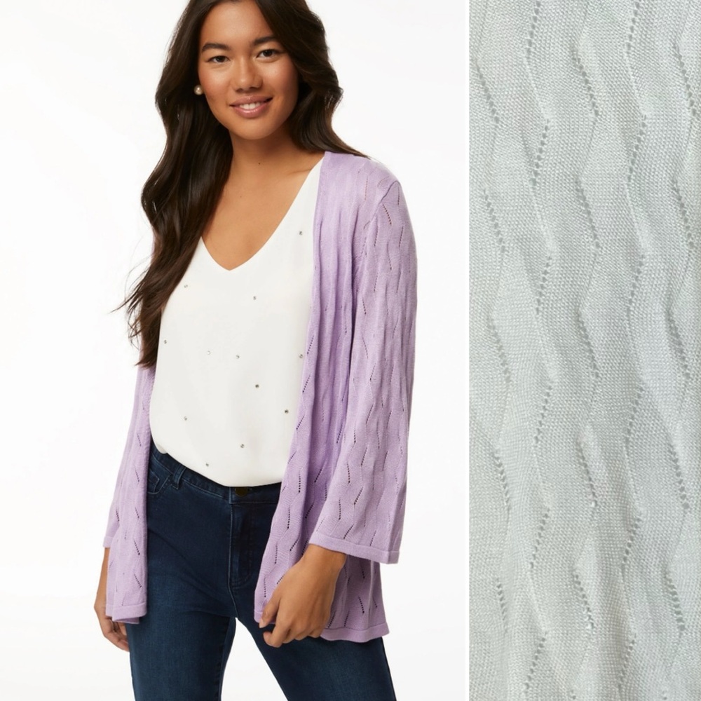 Laura Open Front Knit Cardigan Cream
